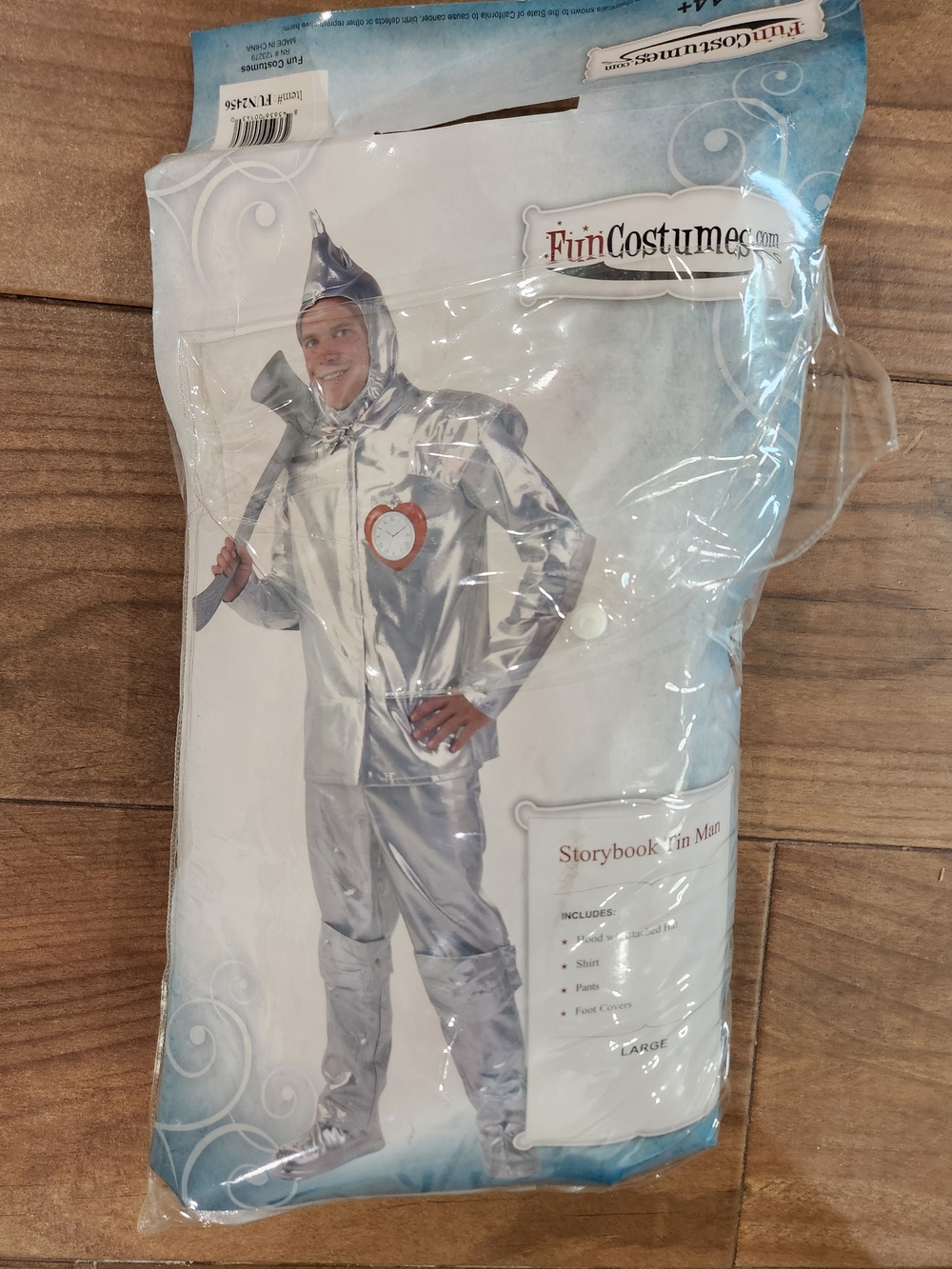 Fun costume storybook tin man Men's Wizard of Oz Tin Man Costume men's L